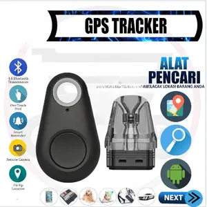 Alat pendeteksi barang pelacak GPS Smart Bluetooth Tracker Wireless Remote Shutter iSearching -Black
