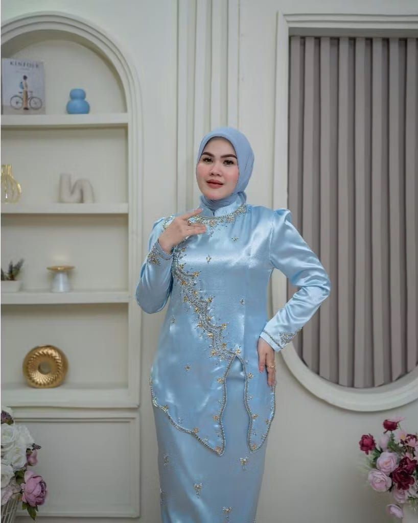 SET SERIES LEONI//SETELAN KEBAYA/PATET TERBARU/SETELAN KEBAYA MALAYSIA/KEBAYA WISUDA//KONDANGAN TERBARU Dress Payet Baju Pesta Panjang Remaja
