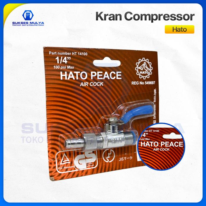 Gambar Kran Angin/Air Chock Hato 1/4" ASLI dari suksesmulya Kota Magelang Tokopedia
