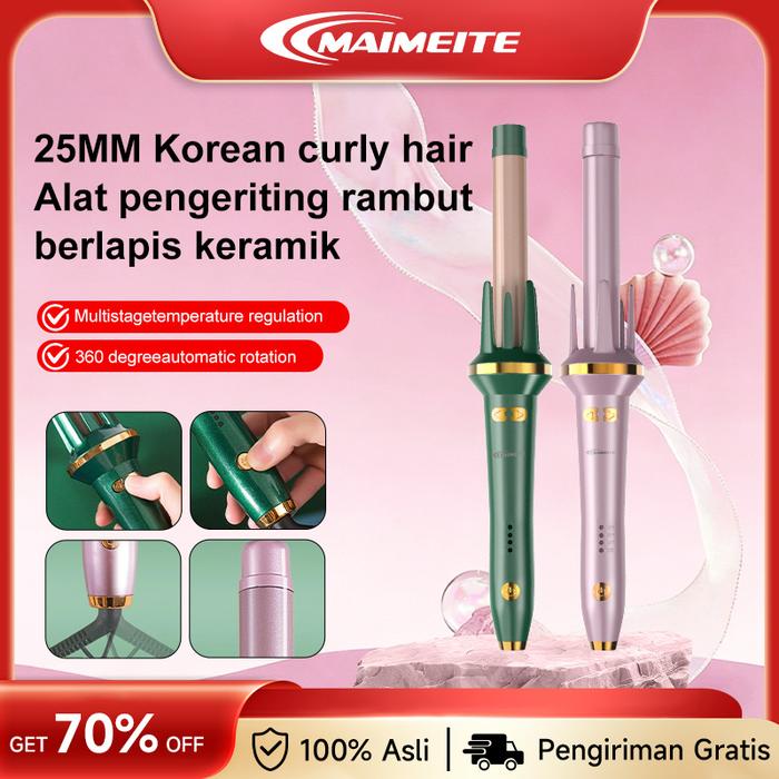Gambar MAIMEITE Hair Curly Styler 25mm Catokan Curly Otomatis Ceramics Curly Catokan Keriting Keramik Otomatis Libra - PurplePink dari Maimeite Hair Stylist Kota Administrasi Jakarta Utara Tokopedia