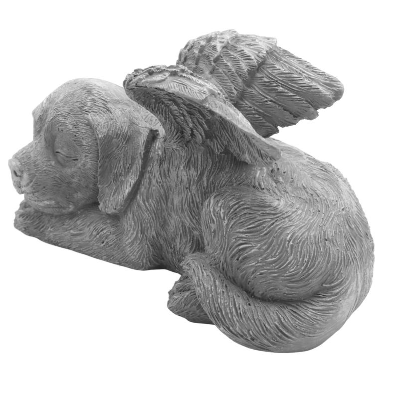 Product Introduction of Dog Angel Pet Memorial Tombstone Marking Carved Statue, Resin, Stone Finish 9