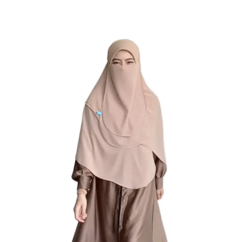 Jilbab Segi Empat Oval Syari Set Cadar 0