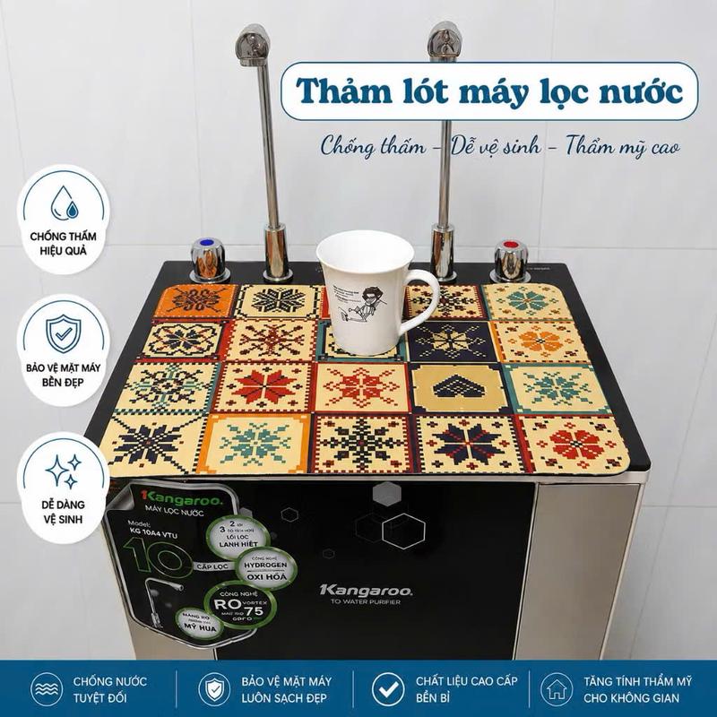 Thảm Lót Máy Lọc Nước Thấm Hút Tốt, Chống Trơn Trượt, Dễ Vệ Sinh