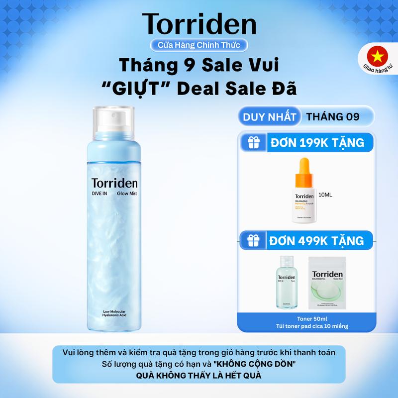 Xịt dưỡng HA Torriden cấp ẩm sâu làm mát căng bóng da 5D Hyaluronic Acid phân