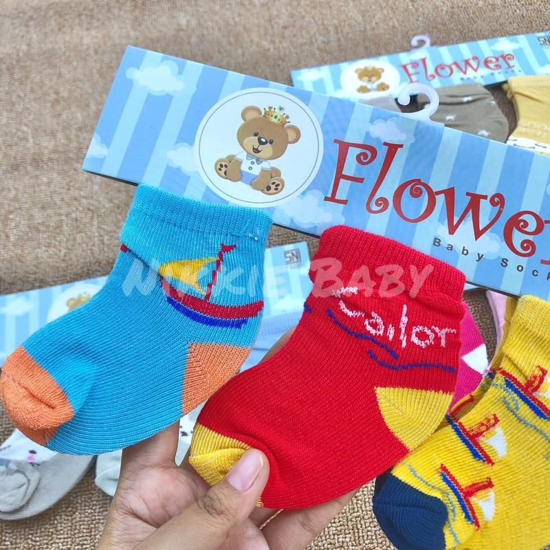 Kaos kaki Newborn 3 pasang lembut hangat Bayi 4