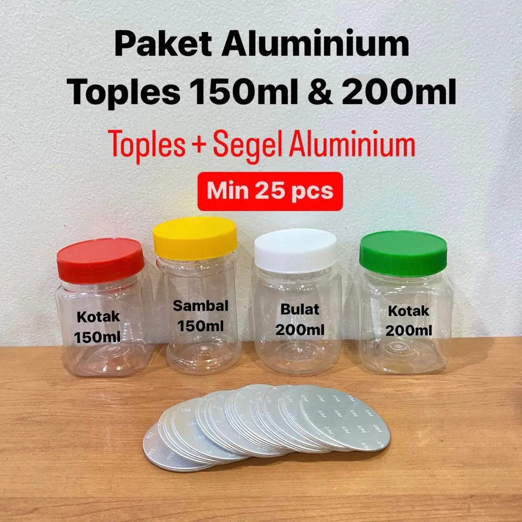 Paket Aluminium Foil + Toples 150ml 200ml