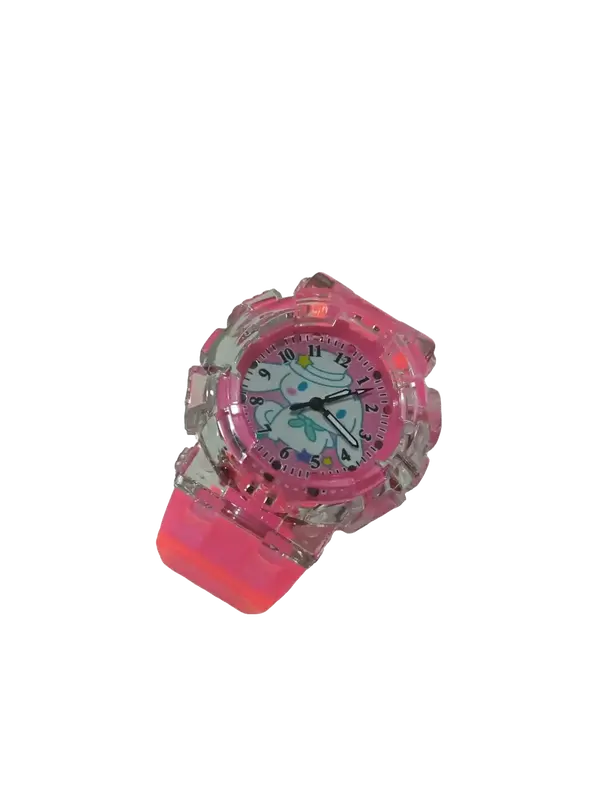 jam tangan anak ada melody dan lampu warna - warni Fashion Karet Led Perempuan 3