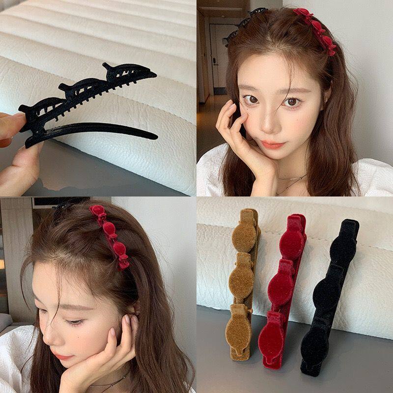 Klip Rambut Jepit Rambut Lucu Layer Kepang Elegan Velvet Hair Clips Jepit Rambut Anti Geser Klip Rambut Jepit Rambut Lucu Layer Kepang Elegan Velvet Hair Clips Jepit Rambut Anti Geser