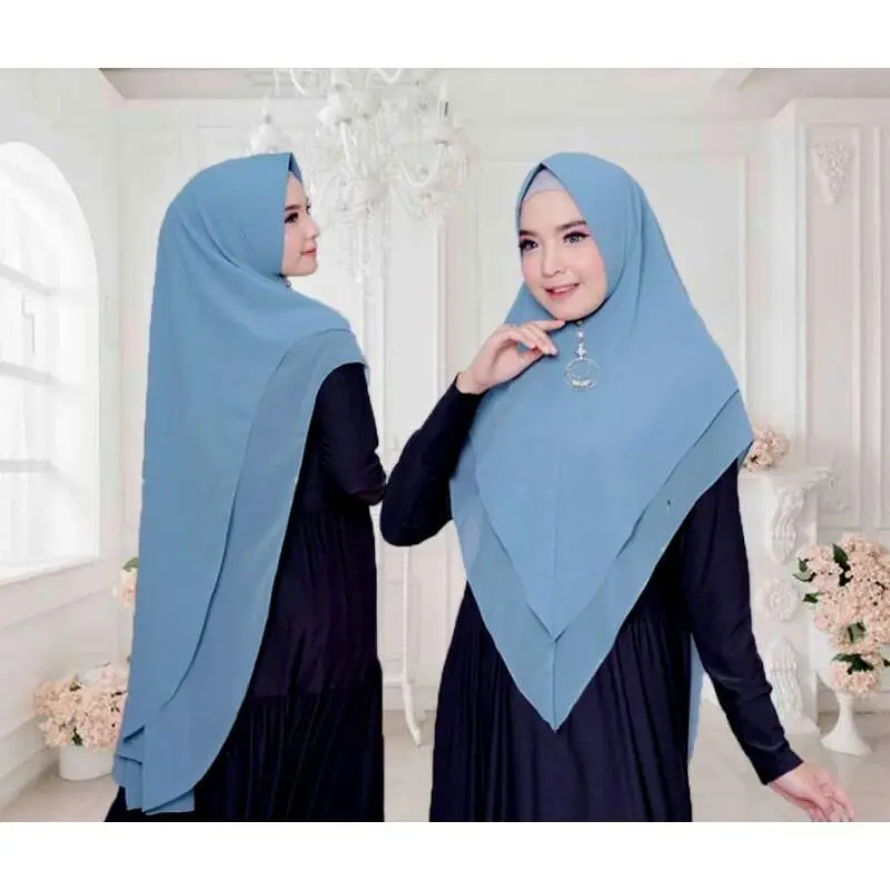 (((LV))) jilbab/kerudung LV ceruty beby doll premium 2 layer ukuran L pingguin Termurah