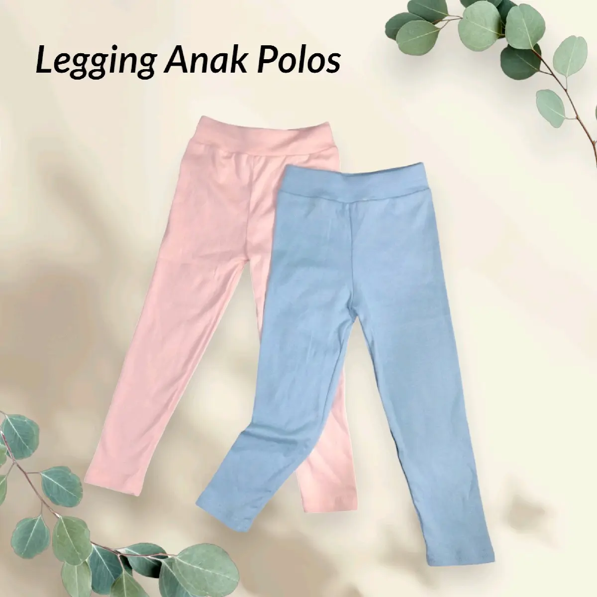 Legging Anak Polos Rib Cotton Usia 1-14 Tahun - Ukuran XS-3XL - Fashion Celana Bayi