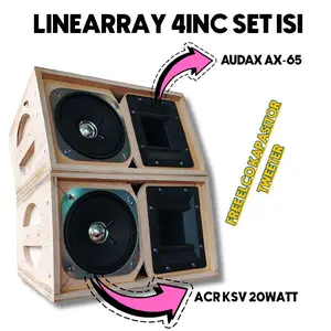 LINEARRAY 4INC FULLSET SPEAKER ACR KSV 20 WATT + TWITEER AUDAX AX65 SET LENGKAP 100% ORIGINAL DENGAN KAPASITOR PASIF Pc