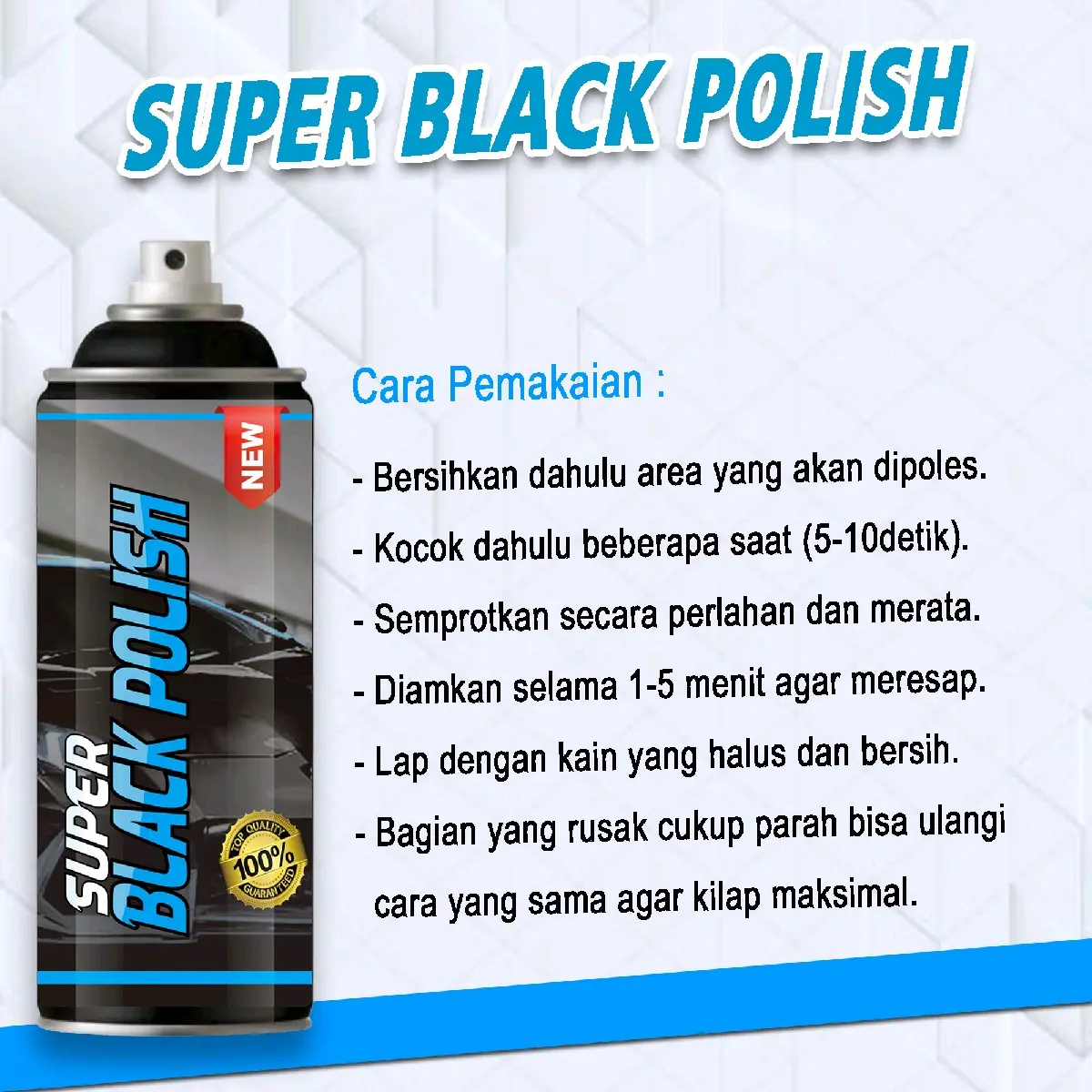 BODY MOTOR KUSAM?AUTO MENGKILAP PAKE INI, SUPER BLACK POLISH PENGHITAM/PENGKILAP BODY MOTOR