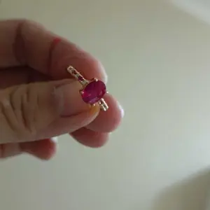 OS1-R48 Cincin Wanita Cranberry Permata Red Ruby Premium Anti Luntur Berubah Warna Garansi 1 Tahun Fahshion Accessories Size Adjustable Kualitas Grade VVS1 Aksesoris Cincin Nikah Elegan COD