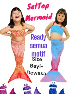 Kostum Mermaid Ekor Duyung Anak Perempuan SetTop