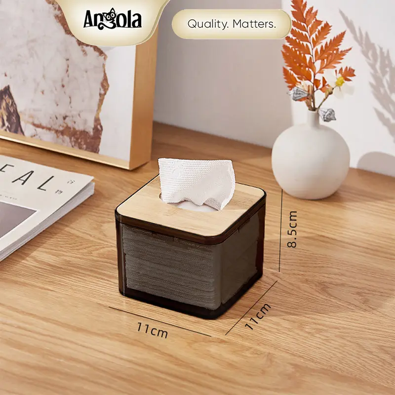 Angola Shop Kotak Tissue aesthetic  D43 Tissue Box  /Box Tissue Minimalis / Wadah Tisu Tempat Tisu Minimalis/ Dengan Tutup Plastik Kotak Tisu aesthetic 6