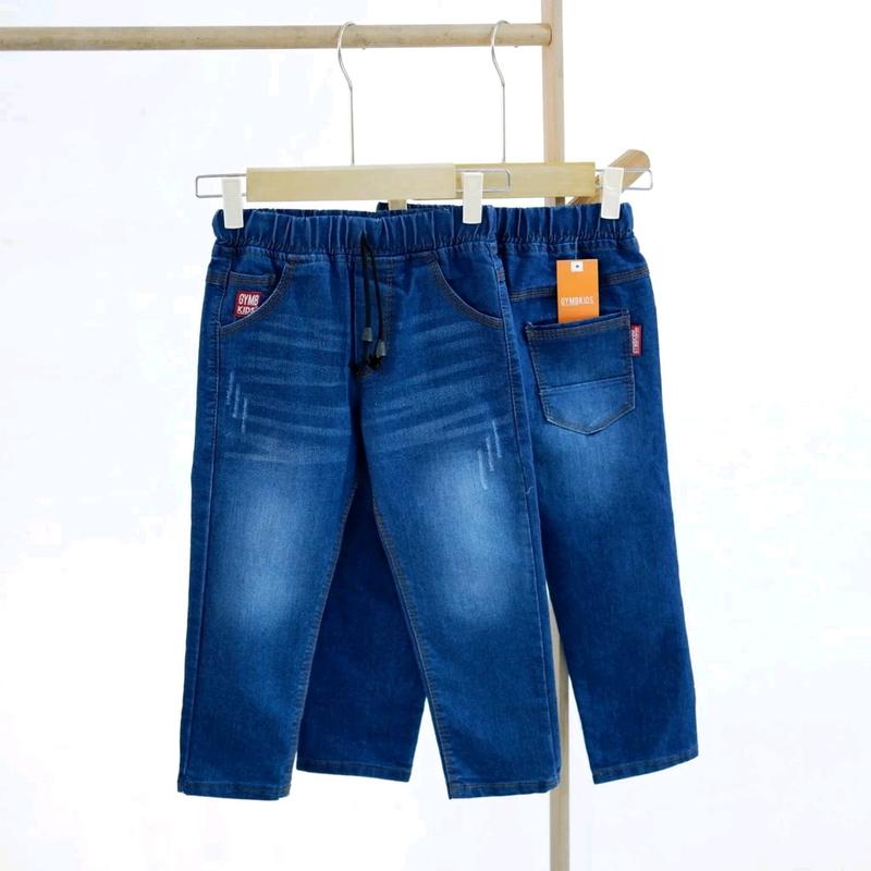 Celana Jeans Anak Panjang Sobek 2-15 Tahun Model Slim Straight - Darkblue/Softblue - Fashion, Anak-Anak Pakaian 9