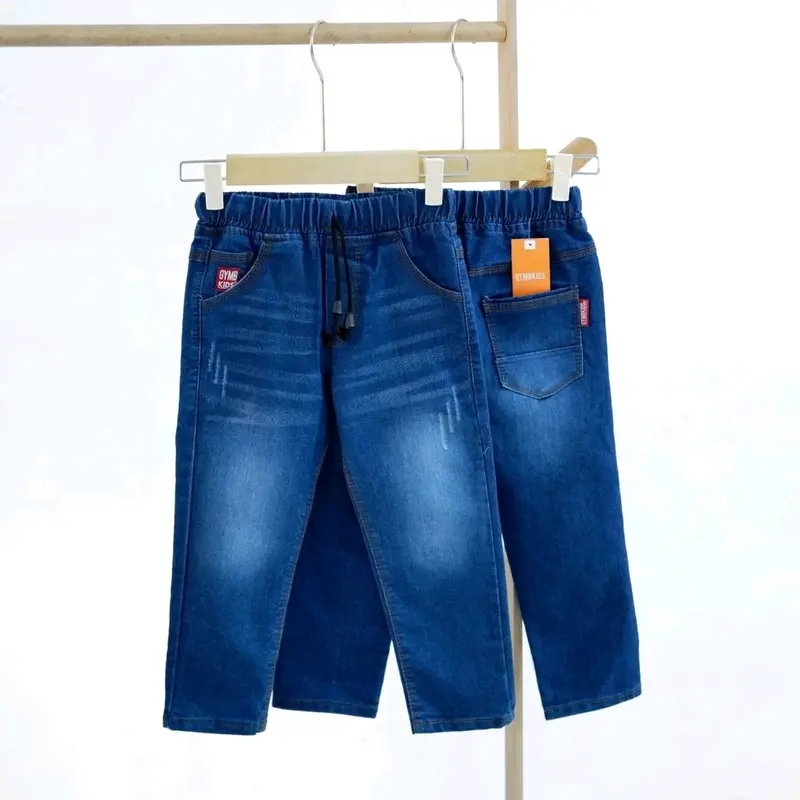 Celana Jeans Anak Panjang Sobek 2-15 Tahun Model Slim Straight - Darkblue/Softblue - Fashion, Anak-Anak Pakaian 8