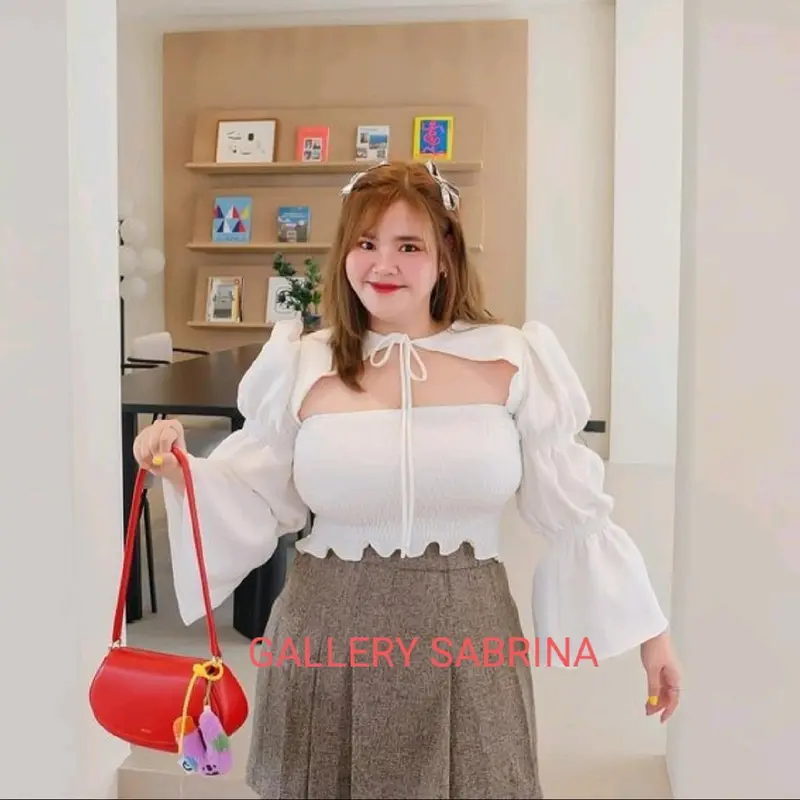 jean blouse sabrina jumbo // atasan sabrina kekinian 2