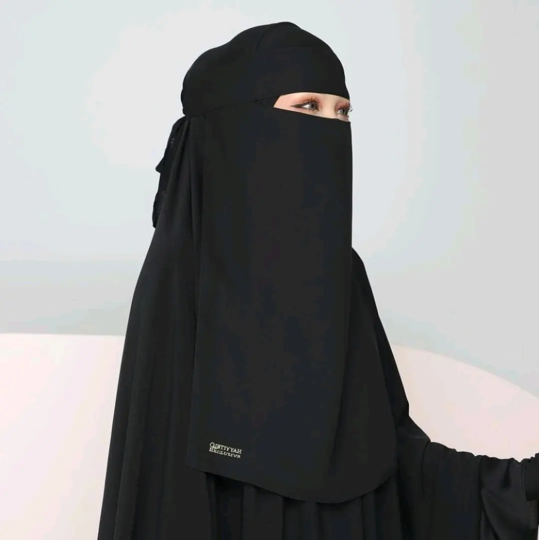 niqab bandana polos sifon silky arab super premium
