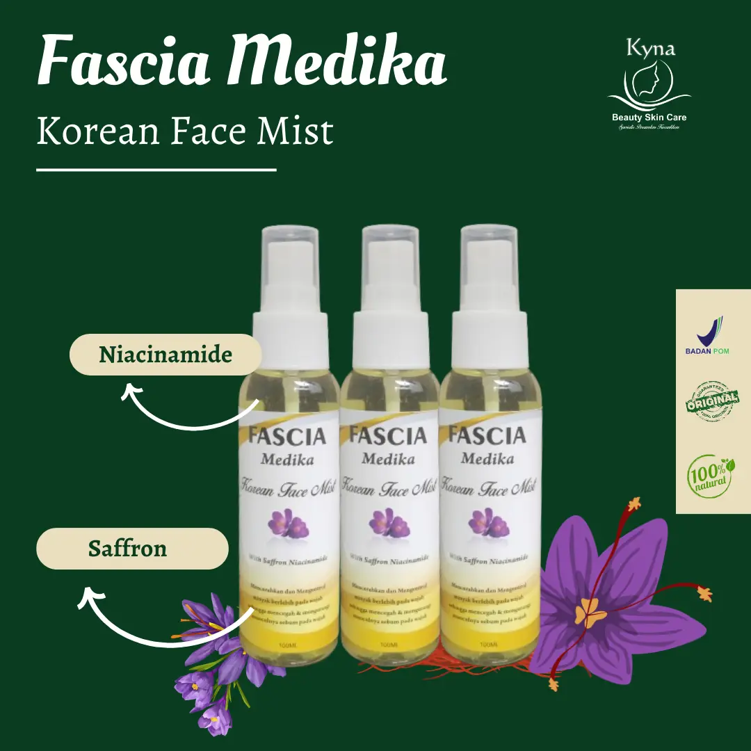 Fascia Medika KOREAN FACE MIST Saffron With Niacinamide mencerahkan by KYNA