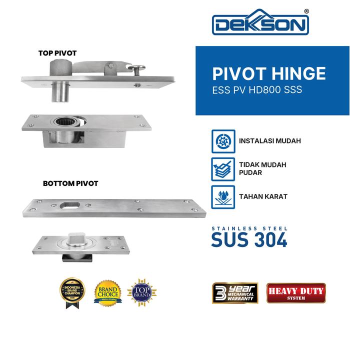 Gambar DEKKSON Pivot Hinge Engsel Tanam ESS PV HD800 SSS - P HD800+COVER dari Dekkson Official Shop Kota Administrasi Jakarta Barat Tokopedia