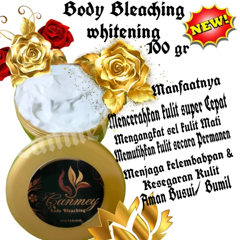 Body Bleaching Whitening Cream Pemutih Badan Original 100 ml Memutihkan Tubuh 1