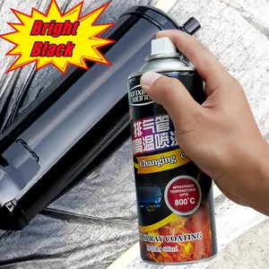 Cat Semprot Suhu Tinggi 800° Cat Aerosol Pipa Knalpot Mobil dan Sepeda Motor untuk Mencegah Karat Cat Mobil Motor Tahan Bensin Cat motor premium Car Kendaraan Paint