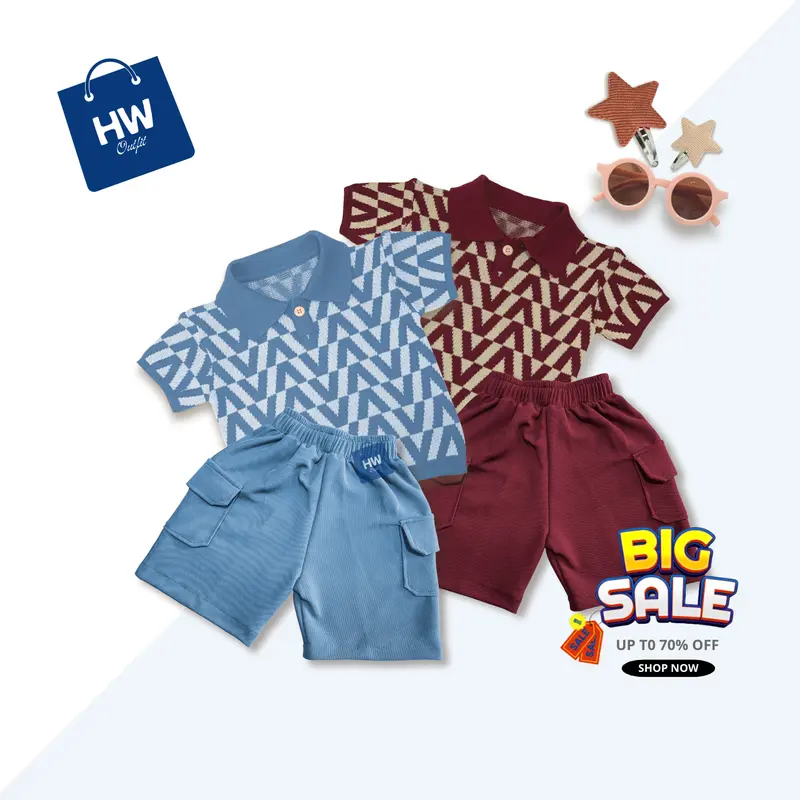 HW ONESET POLO V - Setelan Pakaian Anak LAKI-LAKI Rajut Fashion 0