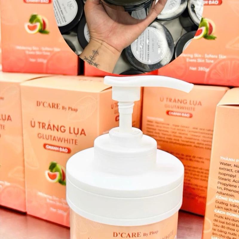 Kem Body Kích Trắng 500g Và Ủ Trắng Đào D care by Phap 380ml Dành cho mọi loại Da