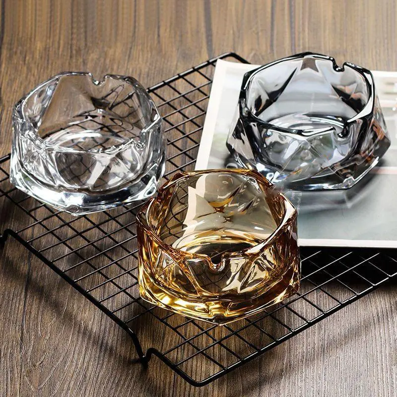 Asbak Kaca Kristal Asbak Kaca Tebal Gift Kado Wadah Abu Tempat Abu Asbak Unik Glass Ashtray Milan 4