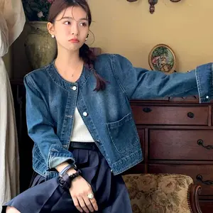 KF - JAKET JEANS OVERSIZE POCKET // EXXO JAKET DENIM WANITA