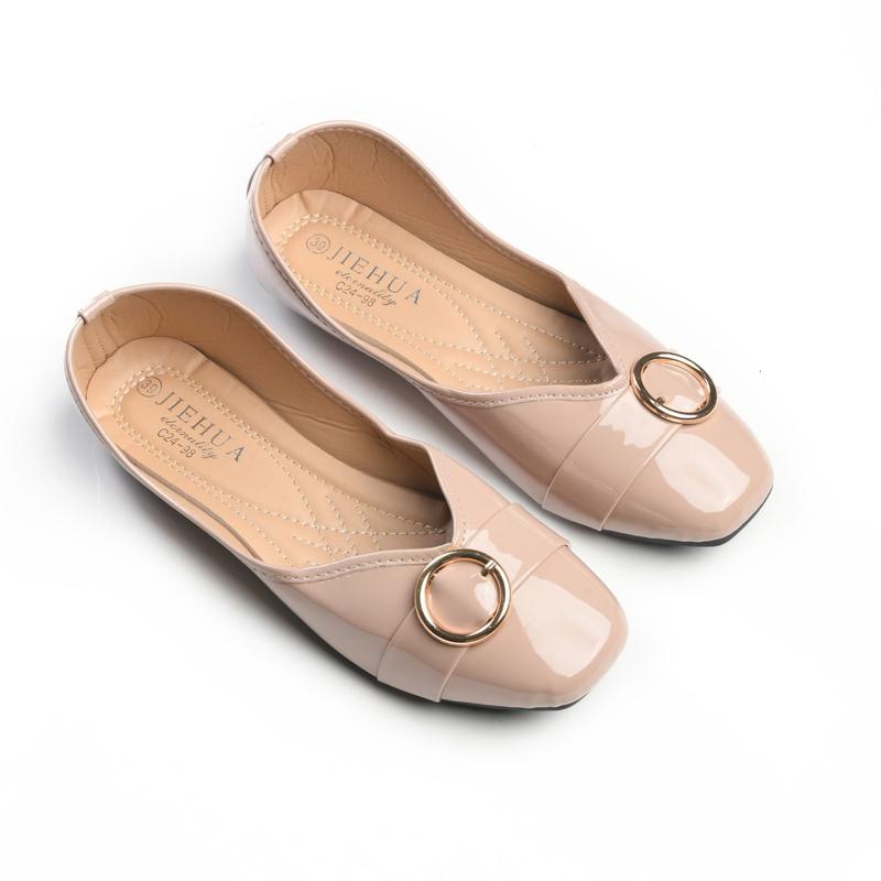 JIEHUA (BELI 2 GRATIS LIPSTICK) - Della Flatshoes Wanita Anti Slip Model Terbaru Kerja Kuliah Harian C24-98 4