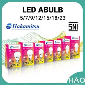 [HAO] Lampu Hakamitsu Trend ABULB 5W 7W 9W 12W 15W 18W 23W / Lampu Led Bulb / Lampu Warna Putih / LED ABulb