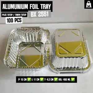 Alumunium foil BX 2551 isi 100 pcs (plus tutup dan tanpa tutup)