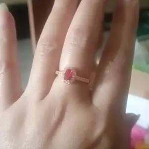 Cincin Oval Full Permata Titanium - Model Terbaru - Rings