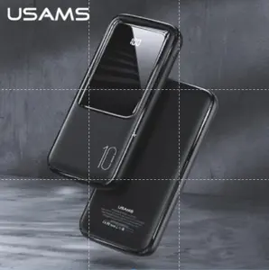 Powerbank 10000 mAh USAMS PB58 10 2A 5V Type C With Broad LED Display Fast Charging Dual Port USB