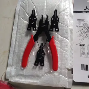 JLD Tang Snap Ring 4in1 Circlip Tekan Buka Tutup Bengkok Tang set Murah Alat Pasang Ring Snap