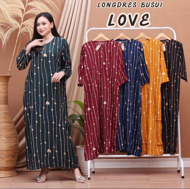 Product Introduction of PROMO 100rb dapat 3pcs daster lengan panjang berbagai motif bahan rayon kancing depan busui friendly 11