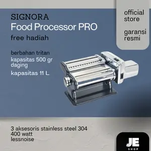 Signora Issimo Noodle Motor 78 Watt, 2 Cetakan Motor Otomatis 16.000 rpm Cocok untuk Mie Halus & Lebar Praktis Higienis