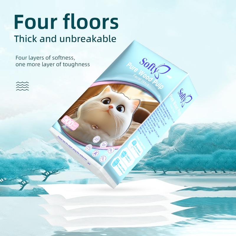 Product Introduction of 【3Packs】Softy AIR-cushion Tisu Gantung 4 Lapisan 900 Helai Tisu Air Cushion Tebal Free 1 Hook 135*175mm Tisu 33