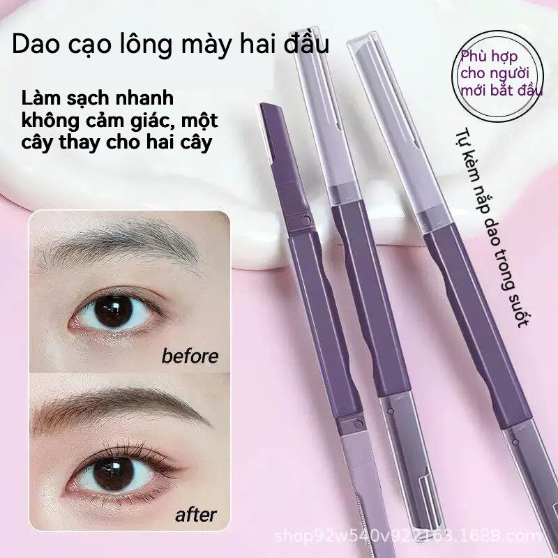 Dao Cạo Chân Mày 2 Đầu Siêu Mỏng – Dao Tỉa Lông Mày Inox Không Gỉ, Có Lưới Bảo…