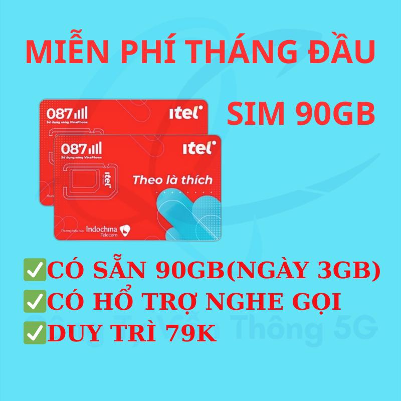 Sim ITEL VINA mỗi ngày 3GB miễn phí có sẵn tháng đầu