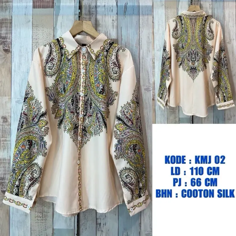 Kemeja silk import kemeja prilly Bangkok Kancing Silk