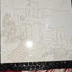 Hightune Paint by Numbers Kit Lukisan Akrilik Cat Kanvas Kayu Paint by Numbers Painting 20x20cm - Stationery