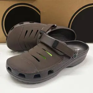 【COD】Sandal pria terbaru gaya Korea nyaman karet tahan aus anti-selip Sendal Pria keren