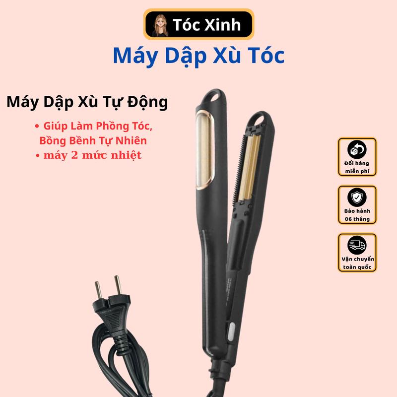 Máy Dập Xù - Dập Phồng Chân Tóc Tự Động Phủ Lớp Gốm Tourmaline Trợ Giúp Tóc Không Khô Sơ Dx06 