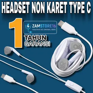 ( COD ) Headset Earphone galaxy Non / tanpa karet Type C For TAB S10 FE+ , TAB S10 , A56 , A36 , A26 Original hedset seperti bawaan hp with mic tepsi