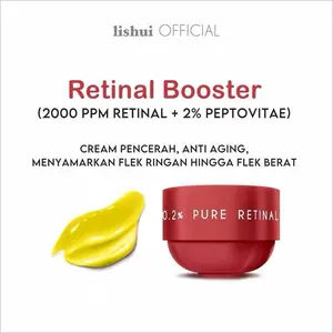 [LISHUI] Retinal Booster Cream Pencerah Anti Aging 2000 PPM Retinal 2% Peptovitae Menyamarkan Flek Ringan Hingga Berat