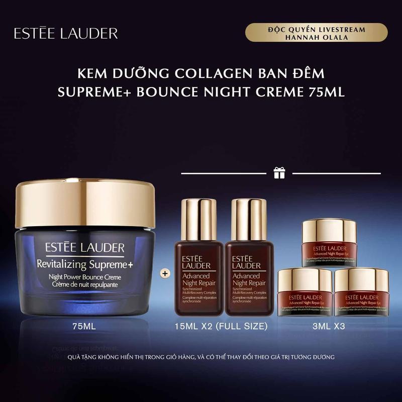Estée Lauder x Hannah - [MỚI] Kem dưỡng ẩm collagen phục hồi ban đêm Estee Lauder Revitalizing Supreme+ Night Power Bounce Creme 75ml