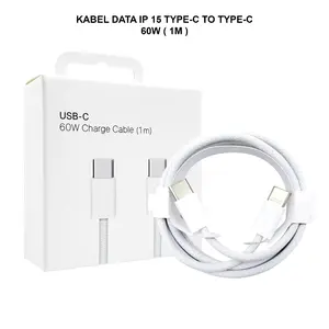 KABEL DATA LIGHTNING C TO C 60W CABLE DATA IP 15 16 ORI 100 Charger